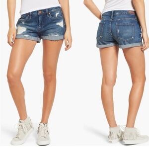 Blank NYC The Fulton Low Rise Distressed Cut Off Shorty Jean Short Jorts